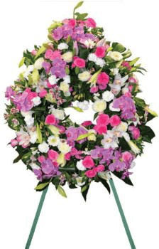 Grande couronne pieds fleurs