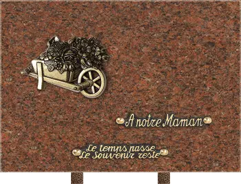 Plaque funéraire Rectangle Granit multicolor
