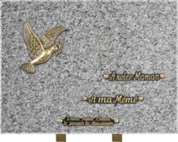 Plaque funéraire rectangle granit du tarn