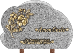 Plaque funéraire chanfreine granit du tanr