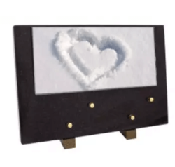 Plaque grand modele coeur neige