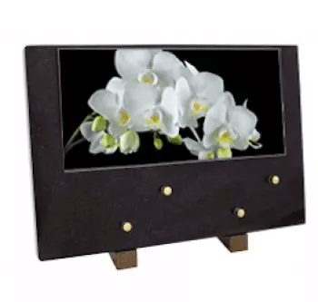 Plaque grand modele orchidee blanche