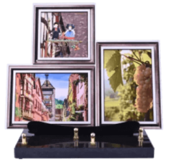 Plaque region trois photos alsace