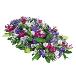 Raquette vanda fleurs deuil