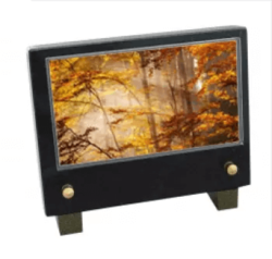 Plaque funéraire granit et Altuglas petit modèle - Forêt en automne