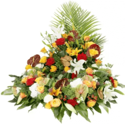 fleurs naturelles couronne plat