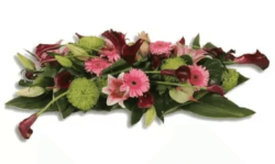 Raquette fleurs deuil precieuse