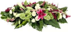 Raquette fleurs deuil precieuse exotique